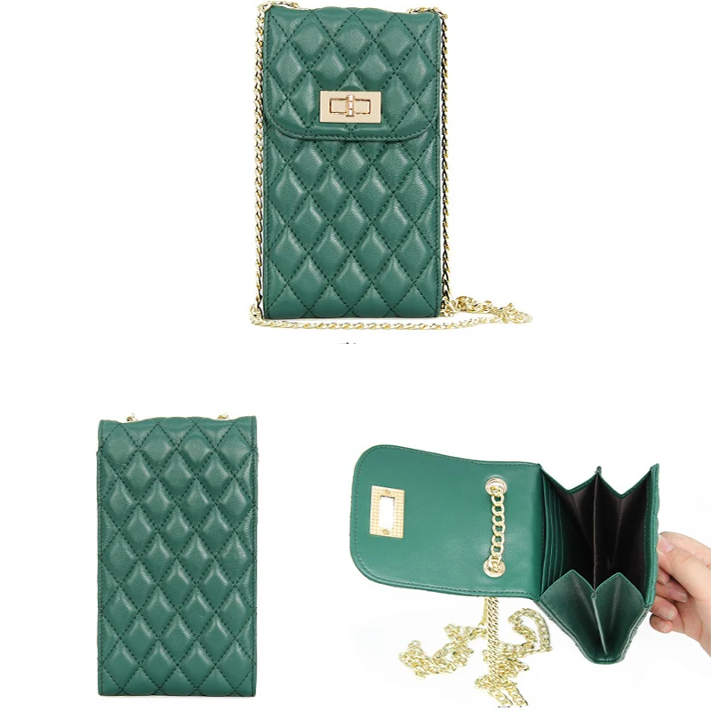 telefone mini bolsa de ombro qualidade pele