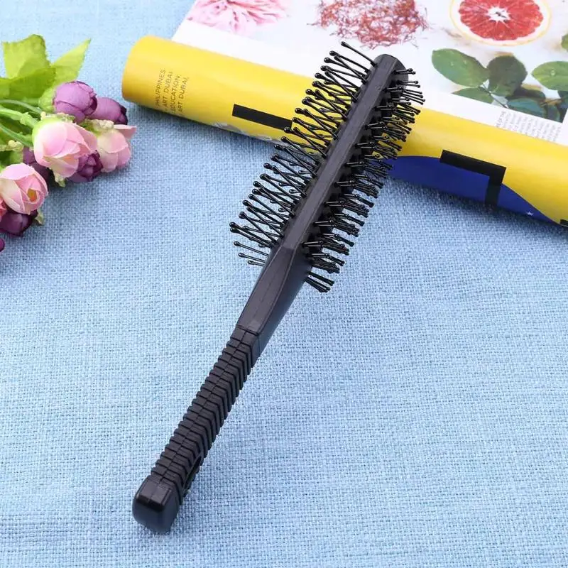 1 шт. двухсторонняя Массажная расческа черные пластиковые анти запутывающиеся
