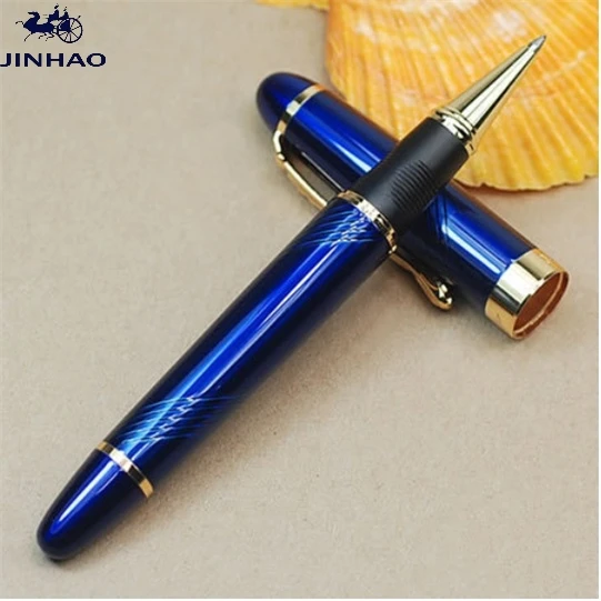 

JINHAO 450 high quality Blue / purple metal Roller ball Pen Office stationery luxury 0.7 nib Writing ball Pens for business gift