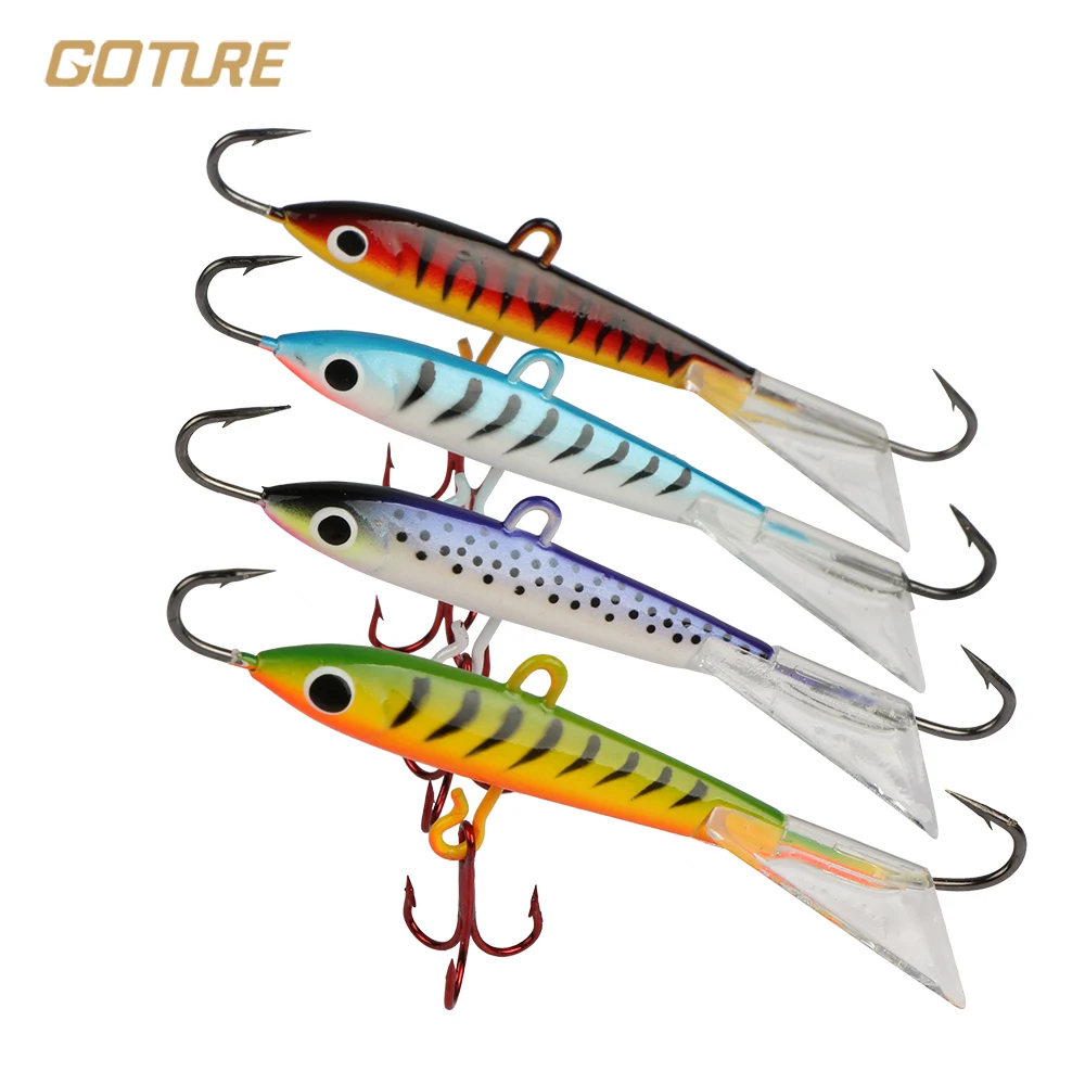 Goture Winter Fishing Lure Ice Lures 4pcs 18.2g/0.64oz 80mm/3.15inin