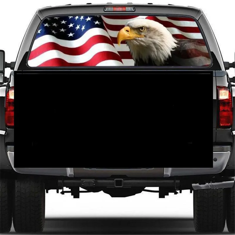 Наклейки на ветровое стекло американский Орел наклейки-флаг заднее окно лобовое стекло для грузовика внедорожник кожа мультфильм Декор