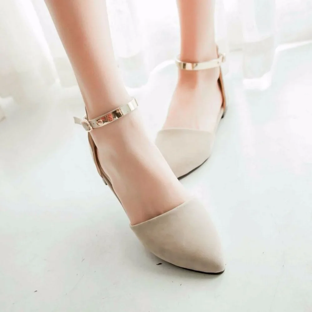 

2016 shoes woman sandals sandalias femininas Summer in Europe and America Sexy pointed shallow mouth Buckles 1-1265