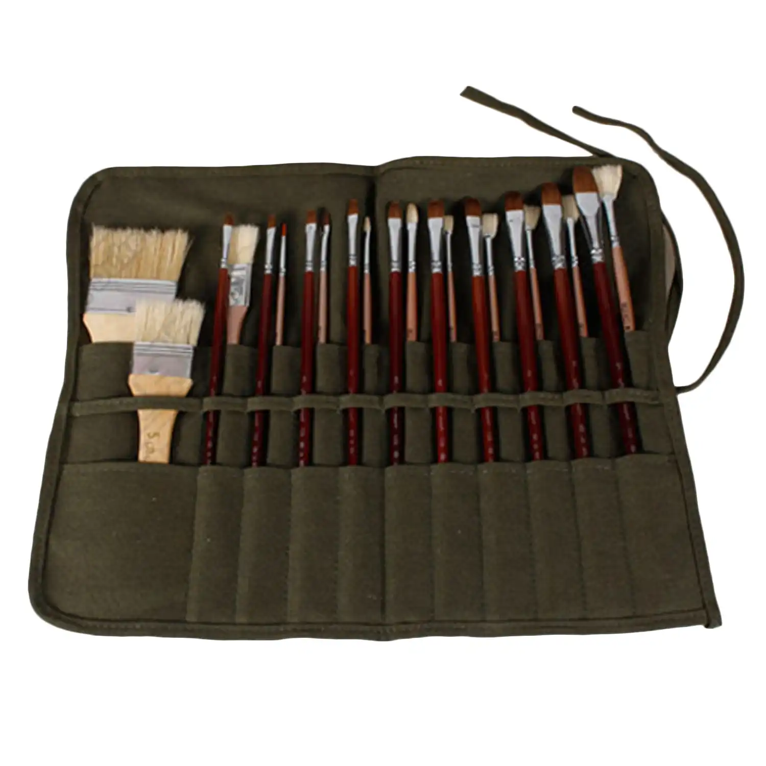 Paint Brush Holder Organizer 30 Slots Roll Up Canvas Paint Brush Bag Artist Draw Pen Watercolor Oil Brushes Case