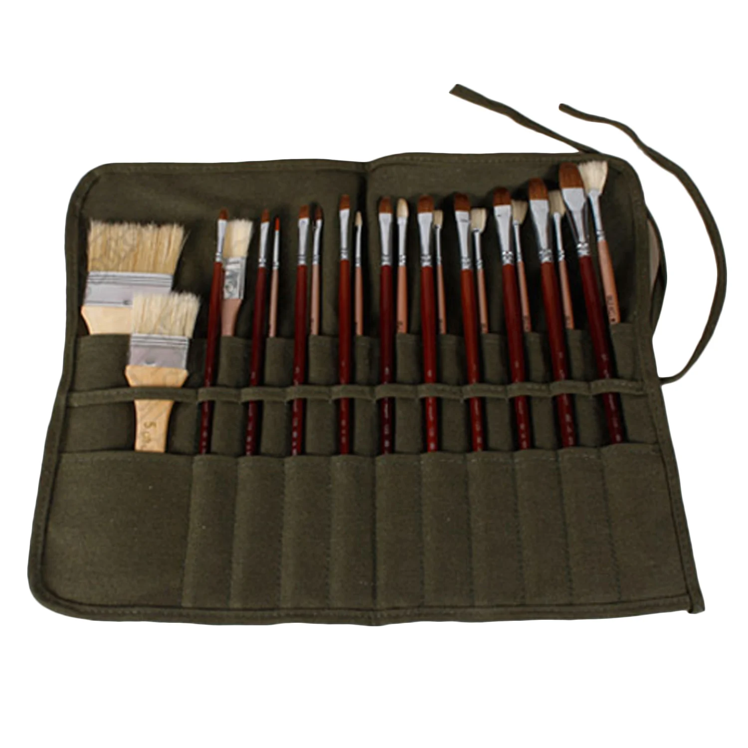 

22 Slots Canvas Roll Up Storage Bag Holder Pouch Case for Oil Brushes Paint Brush Beginners Kids Artist