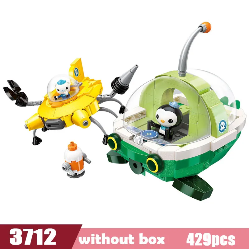 Octonauts строительный блок октопод Gup подводная лодка октябрь-Pod с GUP-C GUP-E GUP-D GUP-K GUP-I в стиле лего кирпичные игрушки Детский подарок - Цвет: 3712 without box