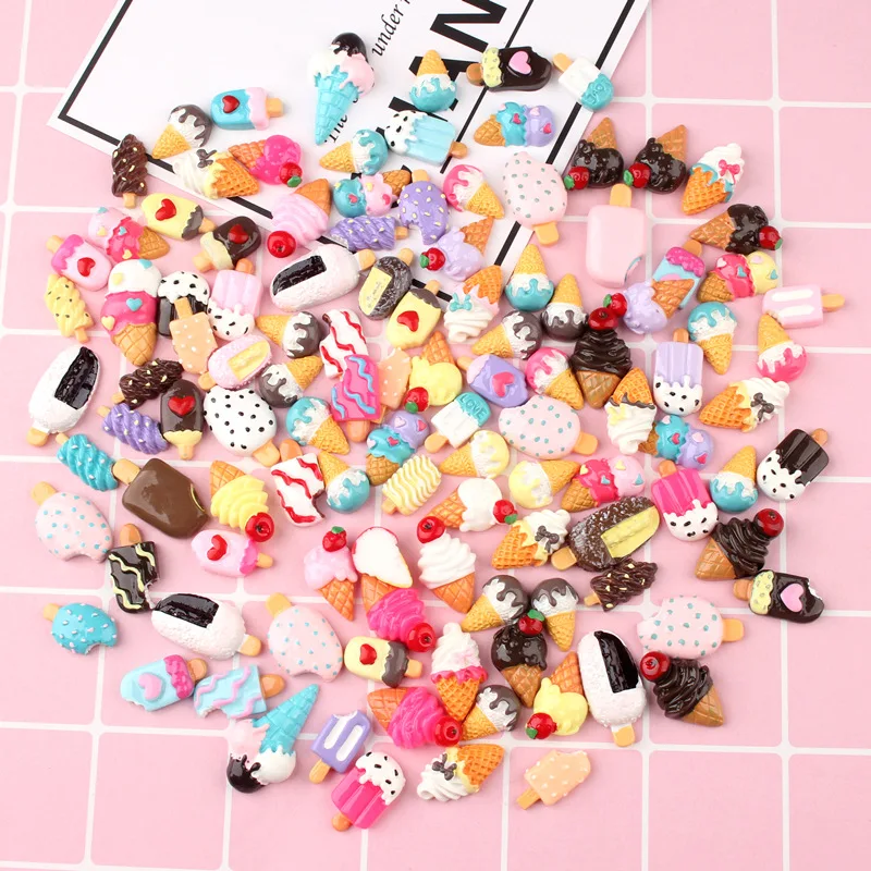 

Addition Slime Charms for Slime Filler Stress Relief DIY Polymer Ice Cream Accessories Toy Lizun Model Tool for Kids Toys Gift E