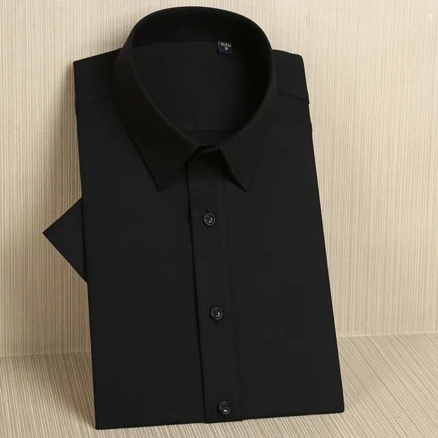 Men's No iron Cotton Blend Shirt Men Short Sleeve Business Suits Shirt