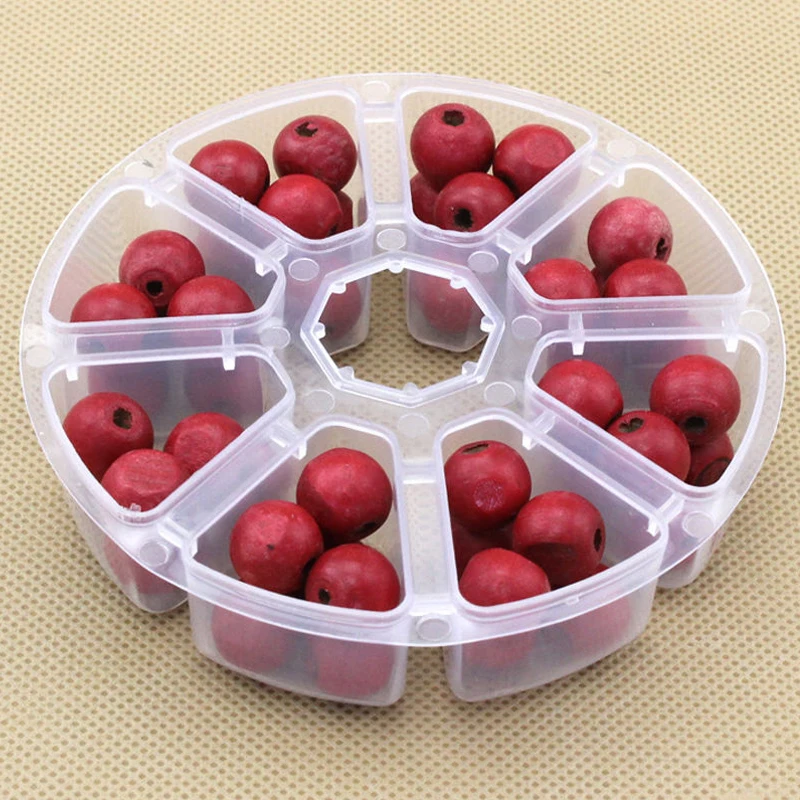

8 Grid Clear Transparent Plastic Craft Beads Jewelry Storage Case Collection Container Box with Lid