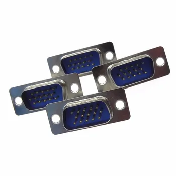 

10pcs/lot DB15-15pin male cable wire soldering type socket connector DB15 Plug D-SUB Male Plug Socket