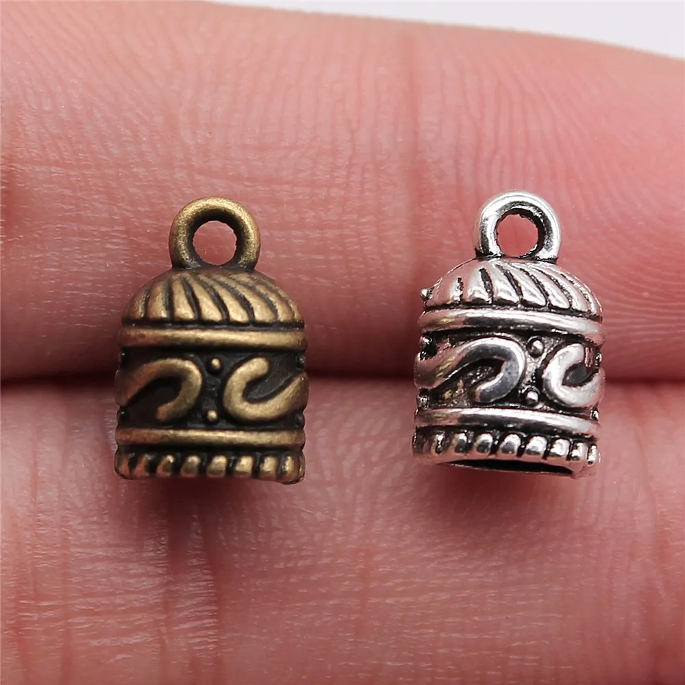 WYSIWYG 12pcs 12x8x8mm Charm Tassel Cap Tassel End Caps Bead For