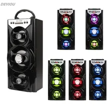 DEYIOUPortable Multimedia Bluetooth Wireless Portable Speaker Super Bass Sound with USB/TF/AUX/FM Radio for Smart Phone Computer