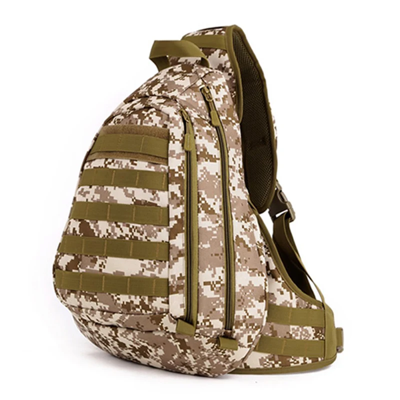 Viaggio Sport desert Borsa Tattico Imbracatura Grande Shoulder brown Campo Petto Zaino Da Black Camouflage One acu Outdoor Man Pack Single OxwTn