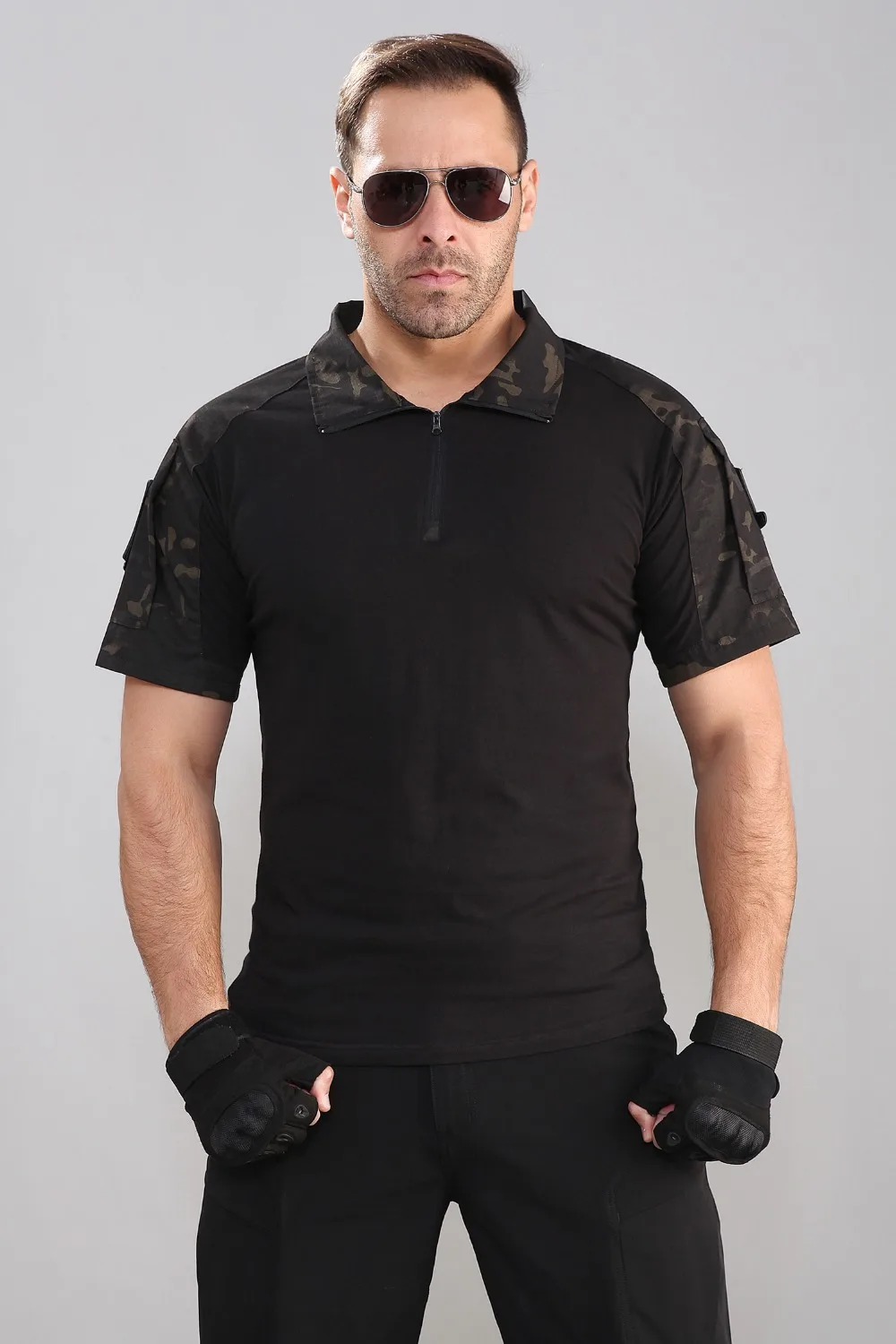 Летняя камуфляжная армейская боевая рубашка для мужчин, Военная тактическая рубашка поло США, страйкбольная камуфляжная рубашка поло с коротким рукавом
