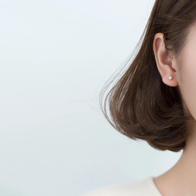 

Modian Classic Line Geometric Stud Earrings For Women Classic Simple Cute Gold Color Fashion Real 925 Sterling Silver jEWELRY