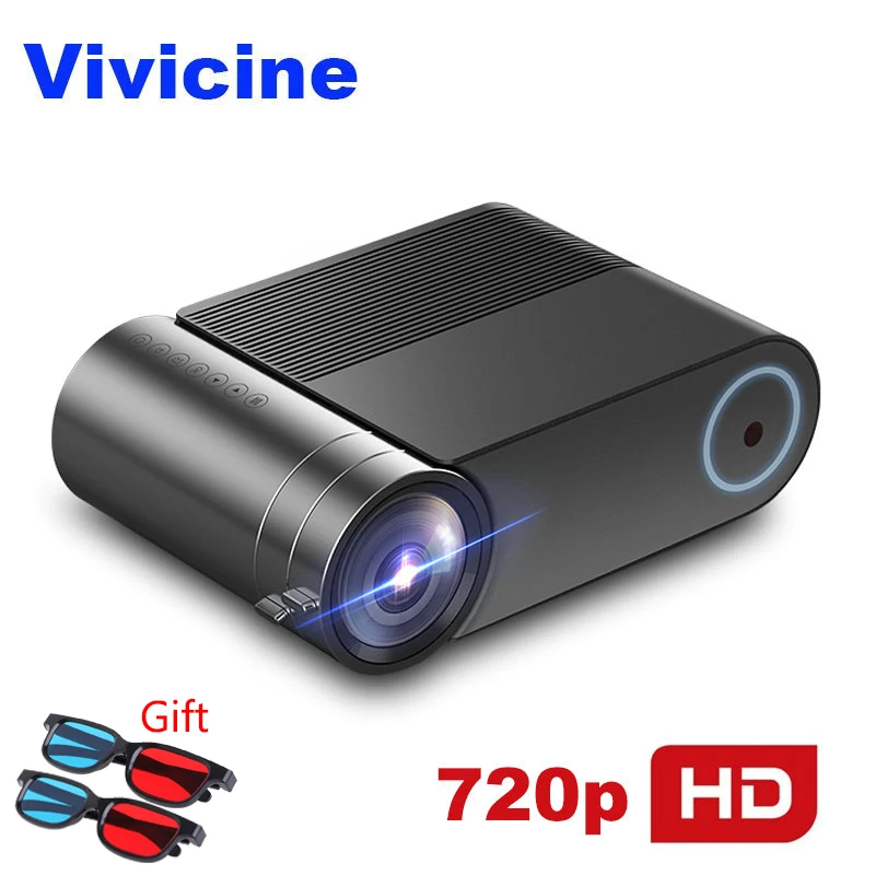 

VIVICINE New 720p Mini LED Projector,Option Android 9.0 Portable HDMI USB Home Theater Video Game Handheld Projector Beamer