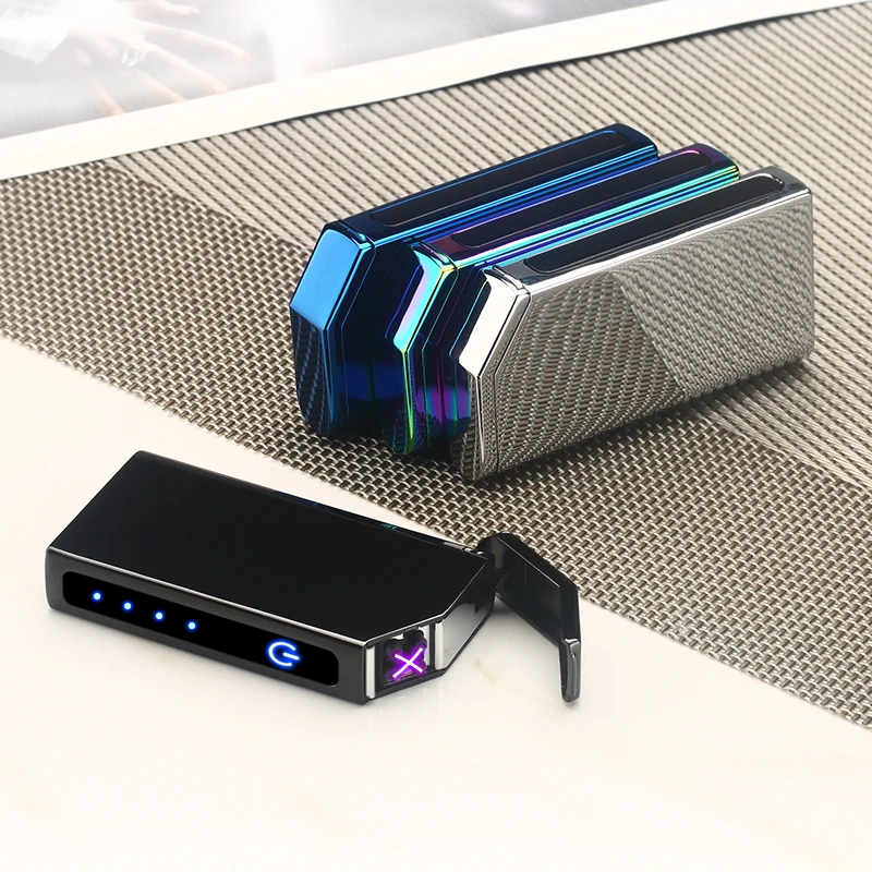 

Battery display double Electricity arc Induction lighter USB Charging Portable Personality Electronic Gift Box Packaging