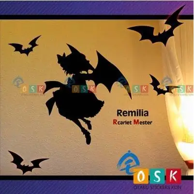 Аниме Touhou Project Remilia Scarlet виниловые наклейки на стену Декор для дома декоративный