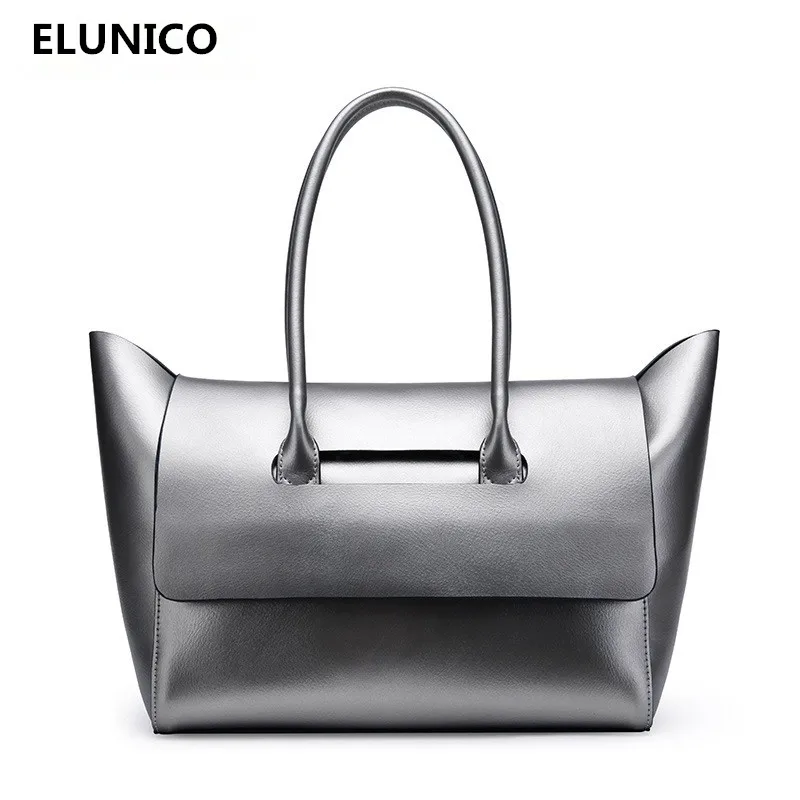 

ELUNICO Brand 100% Cowhide Bag Women Luxury Handbags Women Bags Designer Fashion Women Genuine Leather Handbags Bolsa Feminina