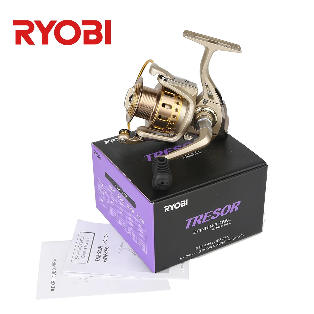 RYOBI TRESOR 1000/2000/3000/4000 5 несущая катушка+ быстрый набор оригинальных алюминиевая катушка для рыбалки в соленых водах, пресной воды Спиннинг катушки