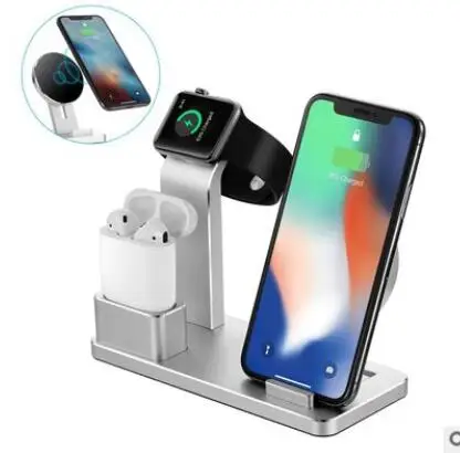 

4-in-1 Multi-Function Desktop Charging Stand For iWatch Smartphone Airpods Wireless Charger Charging Station for Cell Phone
