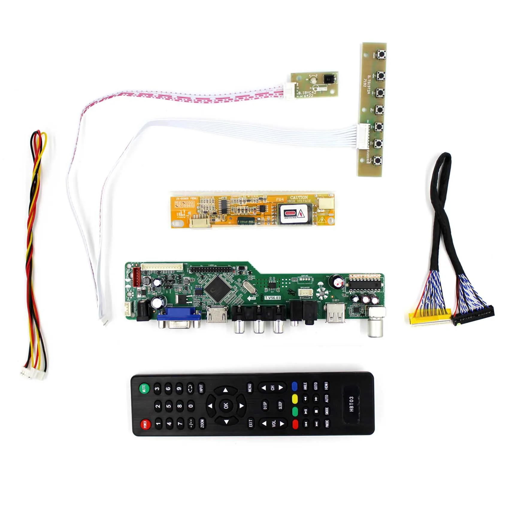 ТВ+ HDMI+ VGA+ AV+ USB ЖК-плата контроллера для B164RW01 LP164WD1 1600x900 ЖК-панель