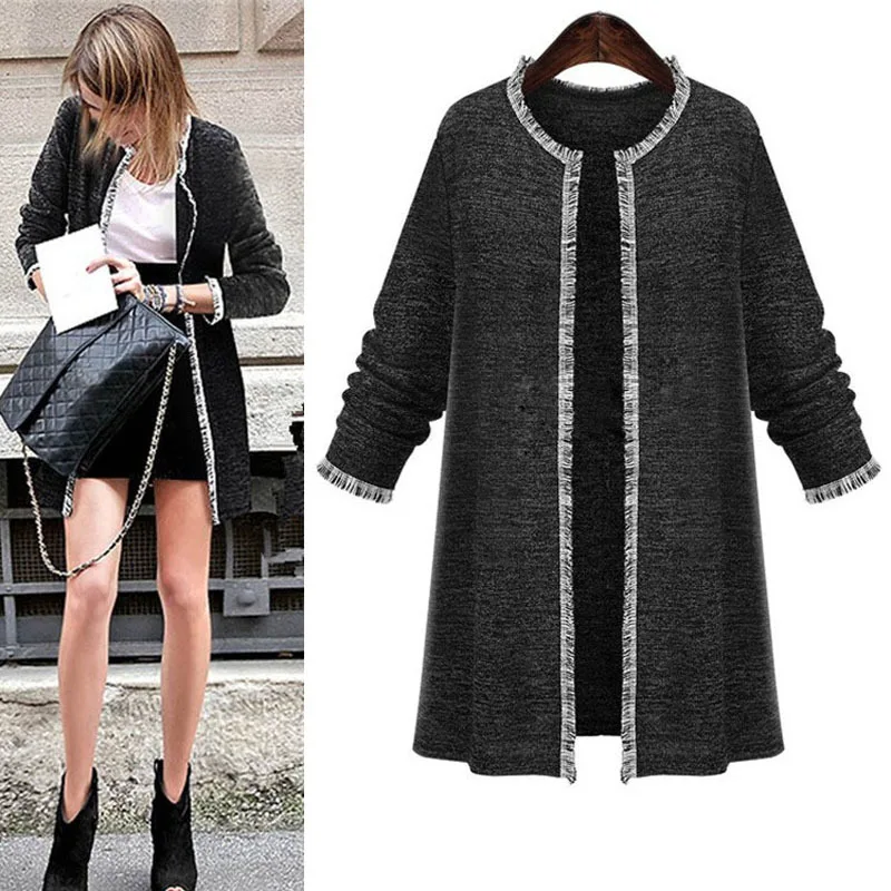 2016 Long Knitted Women Sweater Cardigan Jacket Loose Long 2016 Long Knitted Women Sweater Cardigan Jacket Loose Long