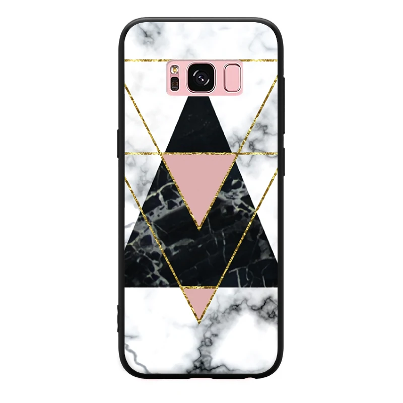 Современный Геометрическая, треугольная Мрамор шаблон для Samsung Galaxy A3 A5 A8 J3 J5 J7 жесткий чехол для телефона - Цвет: 3110