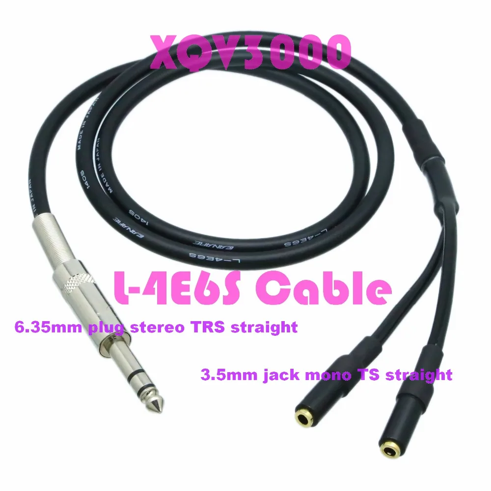 PRO signal 6.35mm plug stereo TRS to 2x DIY Cable 3.5mm mono TS jack L