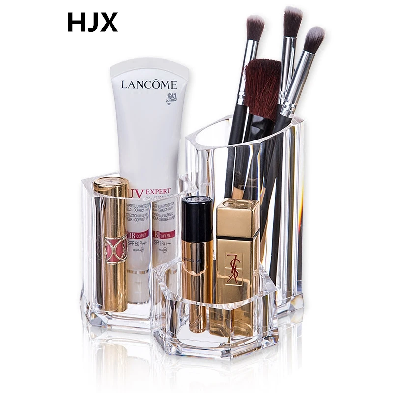 HOT popular Clear Acrylic Cosmetic brush holder Nail Polish Lipstick