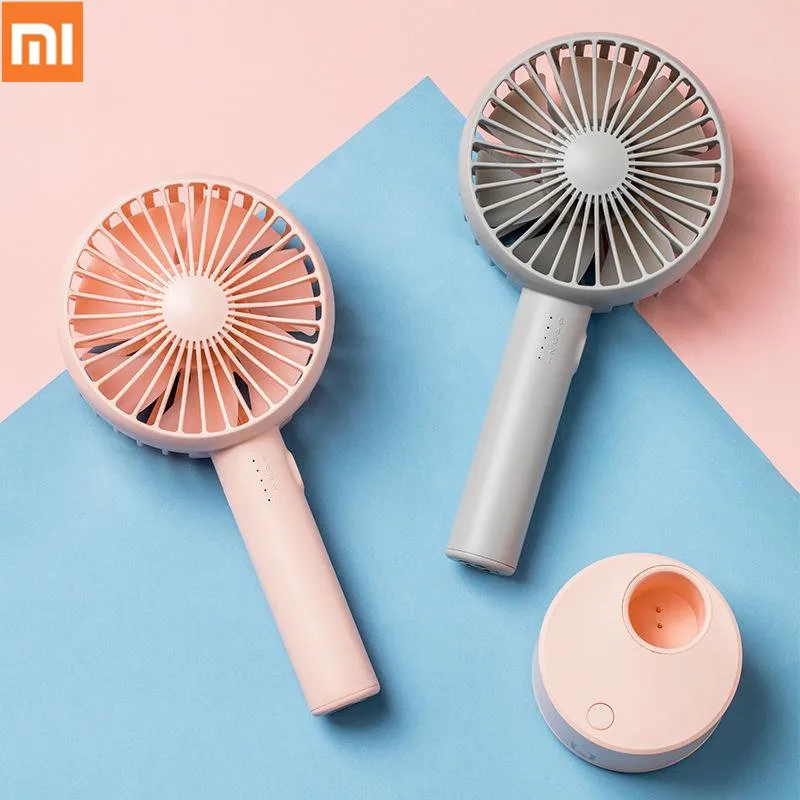 

Xiaomi Youpin 2 In 1 Mini Handheld & Oscillating 120 Degree Rotation Desktop USB Fan Multiple Wind Speed Cooling Fan with Base