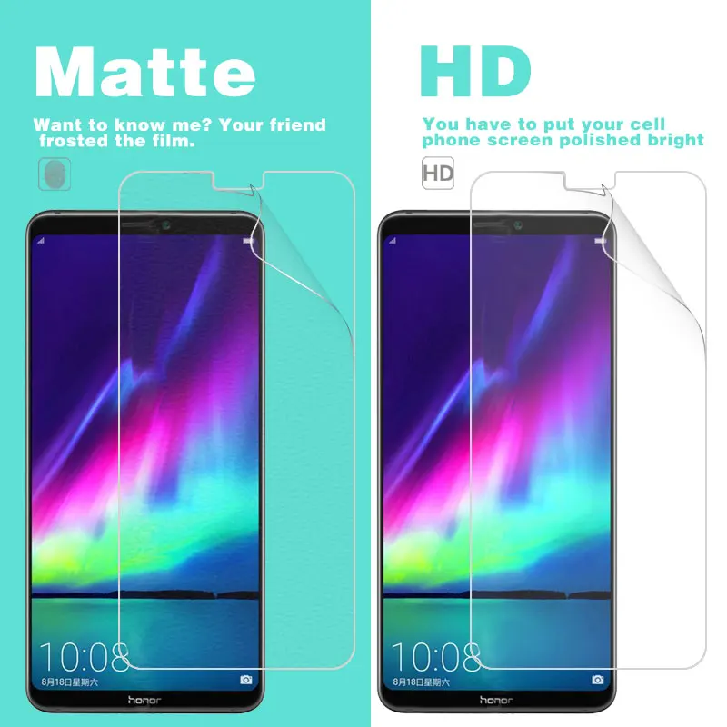 

Front LCD HD Clear Glossy Film For Huawei Honor Note 10 6.95 in RVL-AL10 Anti-Glare Matte Film Screen Protector Film + Cloth