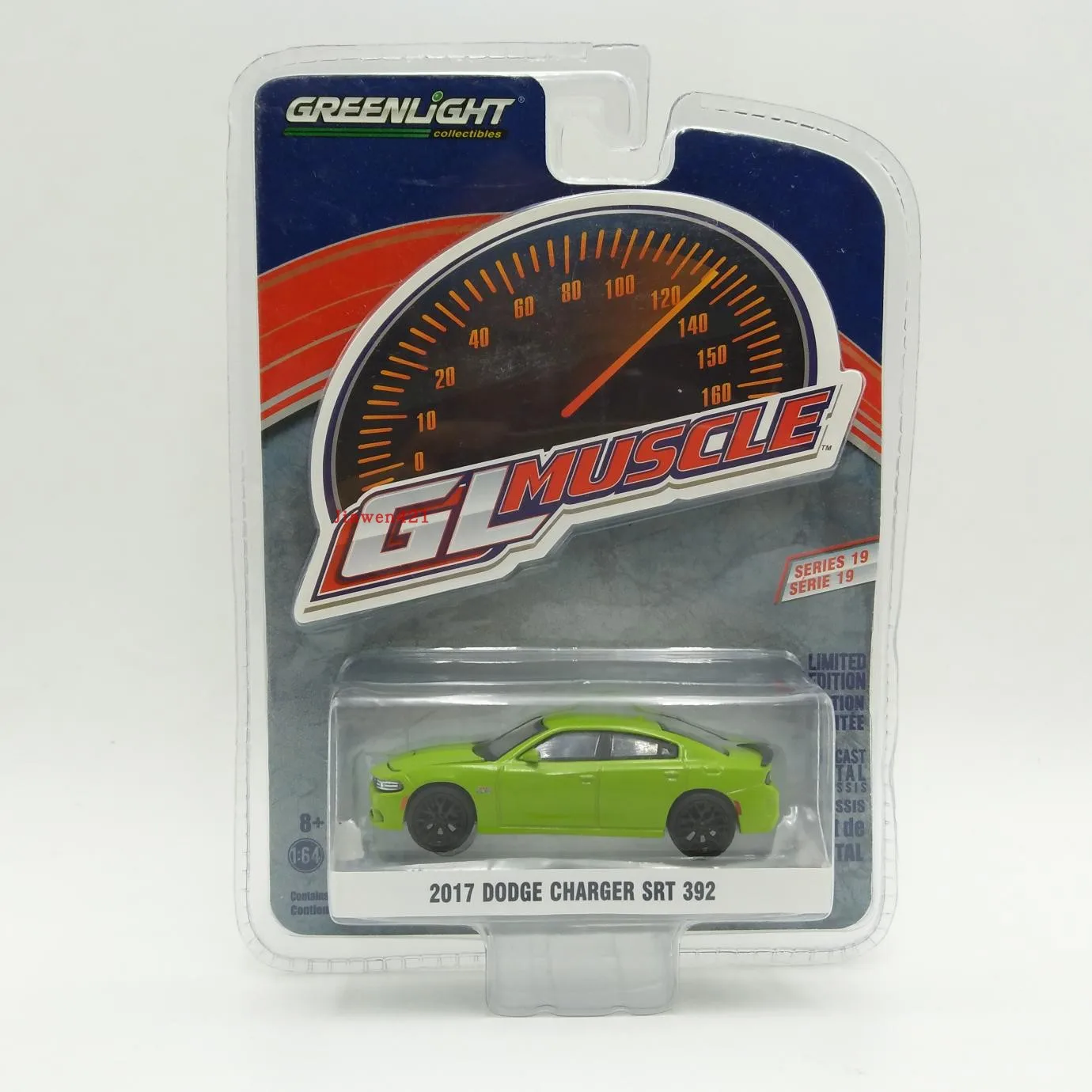 Зеленый светильник 1: 64 DODGE CHARGER SRT 392 игрушечный автомобиль игрушки для детей литая модель автомобиля подарок на день рождения