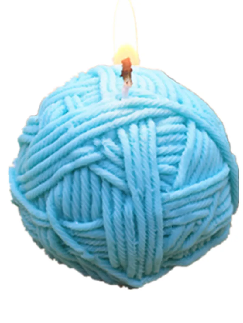 

Round creative wool candle mold silicone clay craft mould