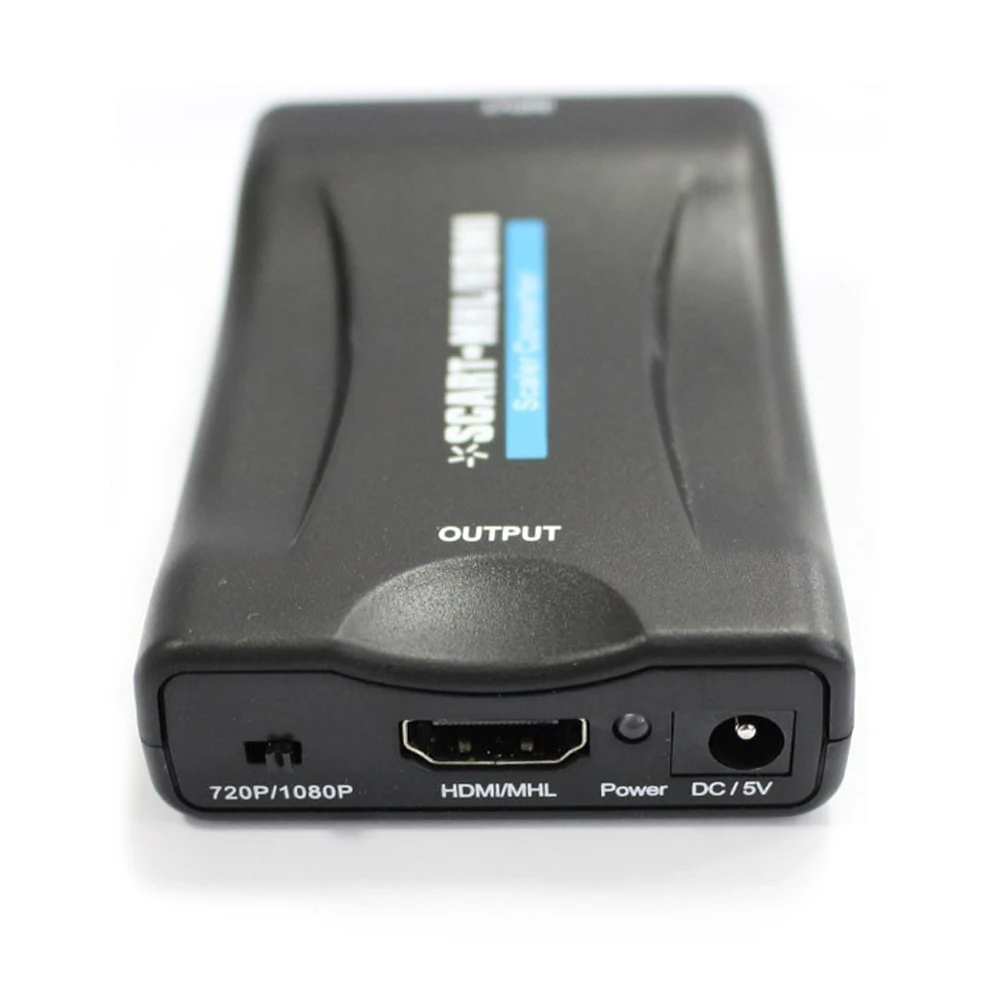 Scart К HDMI видео аудио конвертер адаптер в выход с кабелем питания (видео +