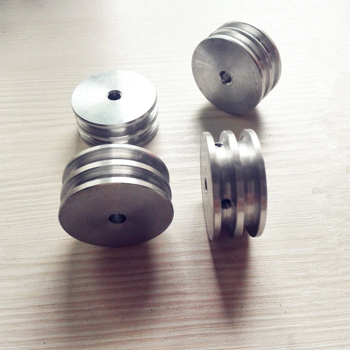 Aluminum double groove belt pulley round belt pulley wheel motor