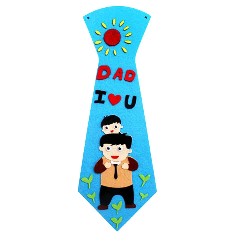 Kids Handmade Neck Tie Non Woven DIY Patch Toy