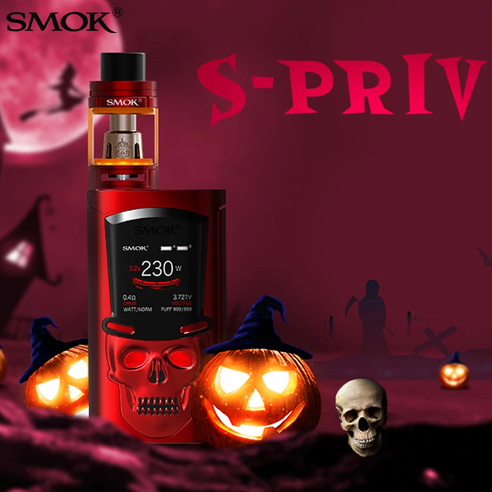 

SMOK S-PRIV KIT Electronic Cigarette Kit Original TFV8 Big Baby Light Edition Tank 5ml Atomizer S PRIV 225W Box Mod Vape SPRIV