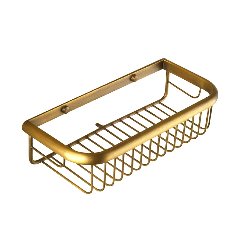 Brass Hanging Basket Bathroom Single Layer Net Basket Rack Wall Mounted