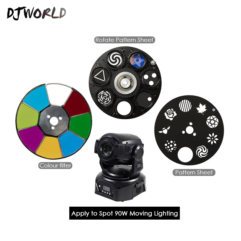 Горячая Светодиодный светильник с подвижной головкой 90 Вт 6 призм цвет и Гобо колесо хороший для DMX 512 сценический светильник