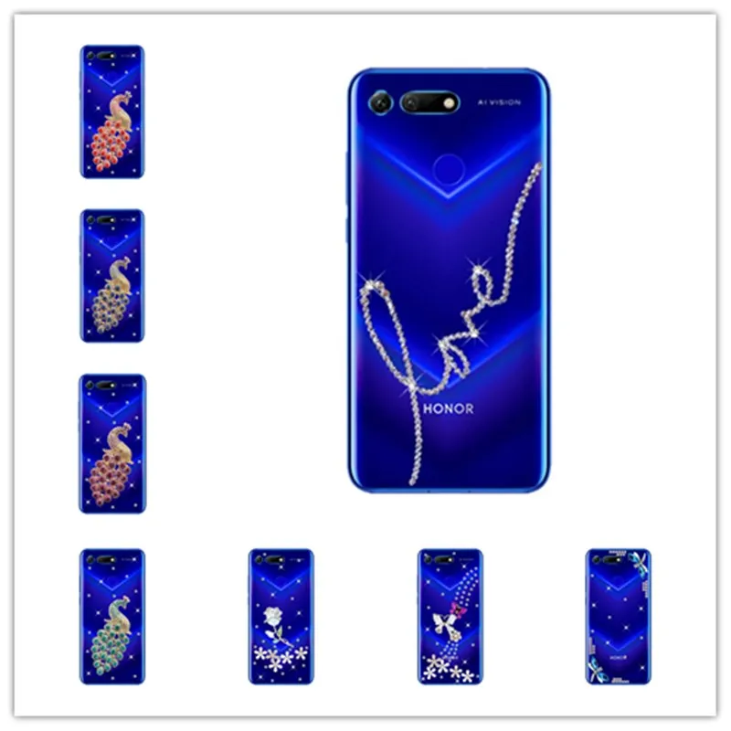 Чехол для телефона Huawei honor View 20 10 V20 V10 роскошный блестящий чехол со стразами и 8A 8C 8X