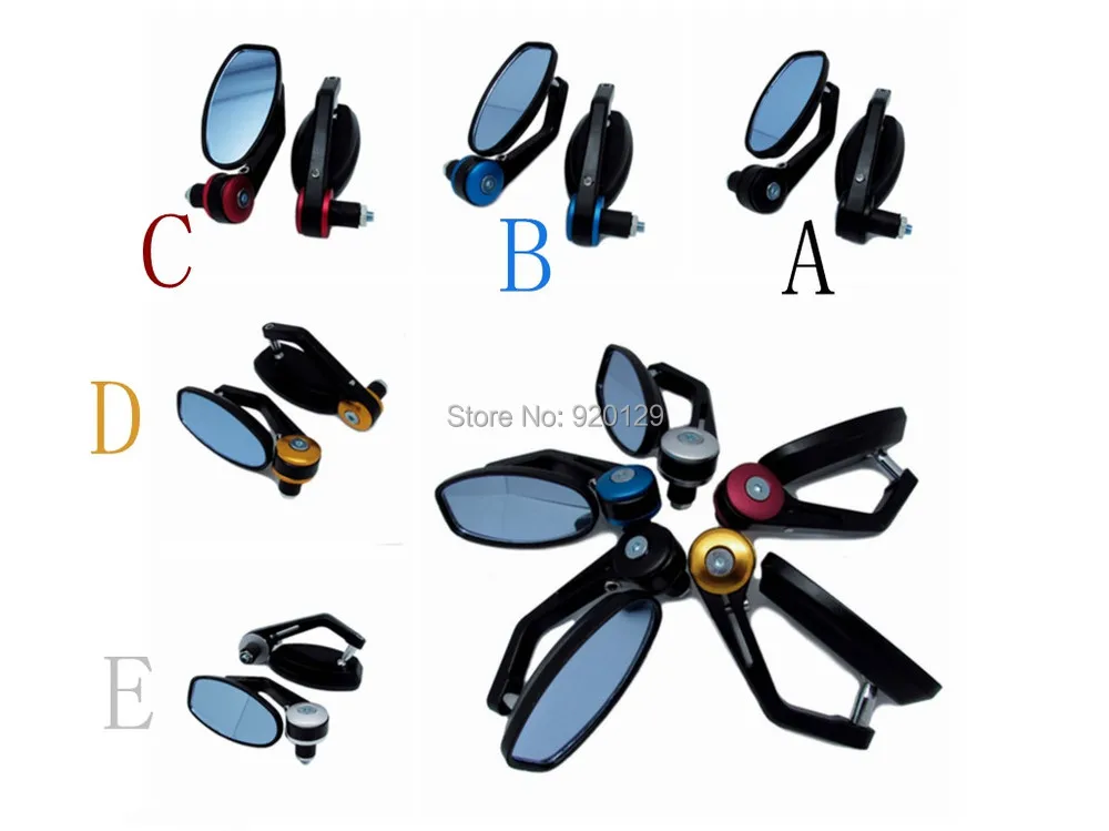 Черные универсальные рожки руля мотоцикла Зеркала заднего вида 7/" для внедорожных внедорожников ATV KTM