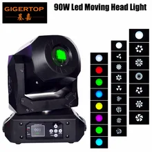 Gigertop TP-L606E 90 Вт Светодиодный светильник с подвижной головкой уплотненный размер высокая яркость для DJ танцевальное шоу концертное Рождество Хэллоуин день
