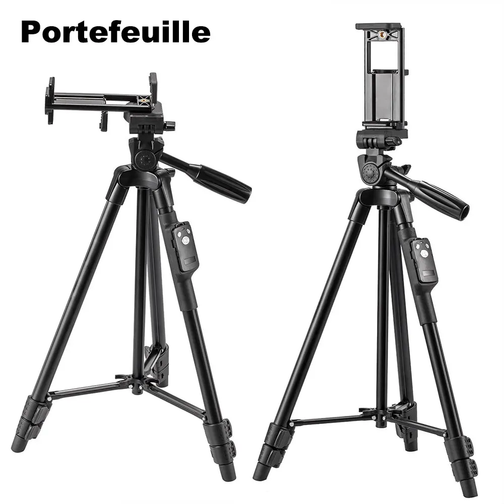 

Portefeuille 2in1 Aluminum Tripod Phone Stand For iPad Pro 10.5 Air Mini iPhone 8 Plus 7 iPadpro 4 - 10 inch Tablet Mount Holder
