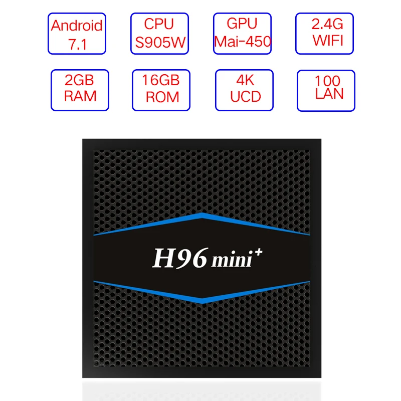 Xinways S905W четырехъядерный Android tv 4 K 2 GB/16 GB Smart TV caja 7 1 Box wiFi HD медиаплеер PK X96