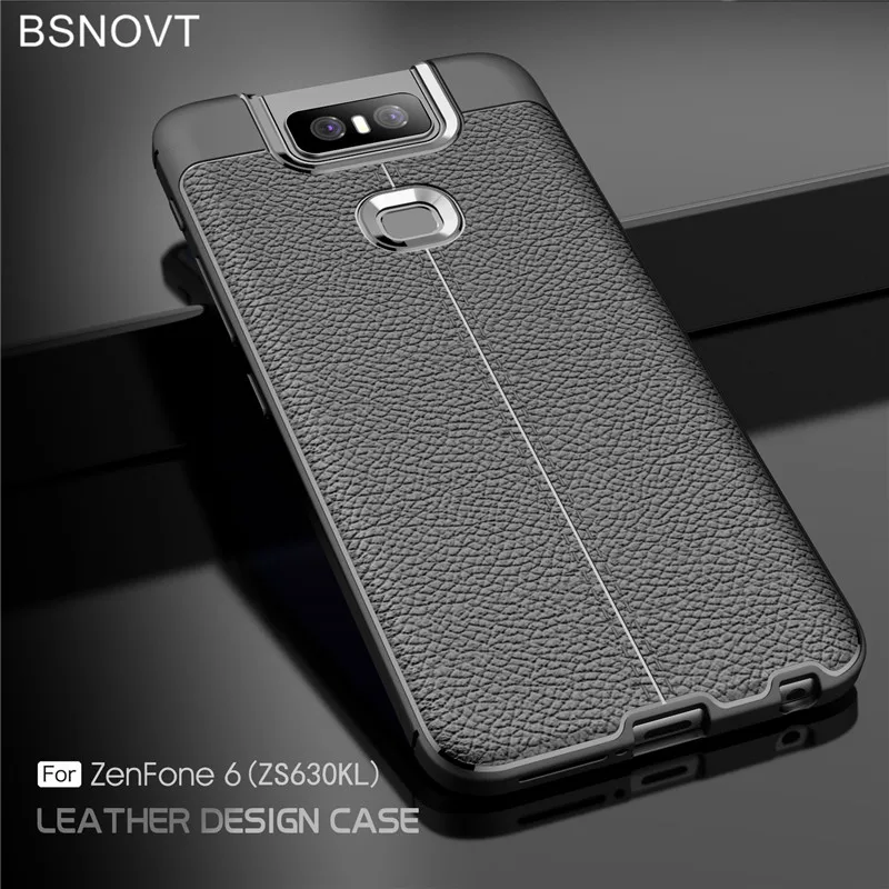 BSNOVT Asus Zenfone 6 ZS630KL Case 2019 Cover Soft Silicone TPU Leather Shockproof Phone For 6Z |