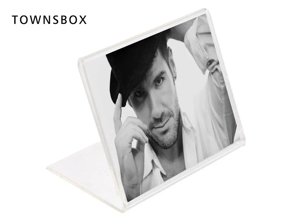 

Acrylic Photo Frame Mini Paper Name Card Frame Slant Picture Frames Stand L Crystal Transparent Photo Holder Photo Display Stand