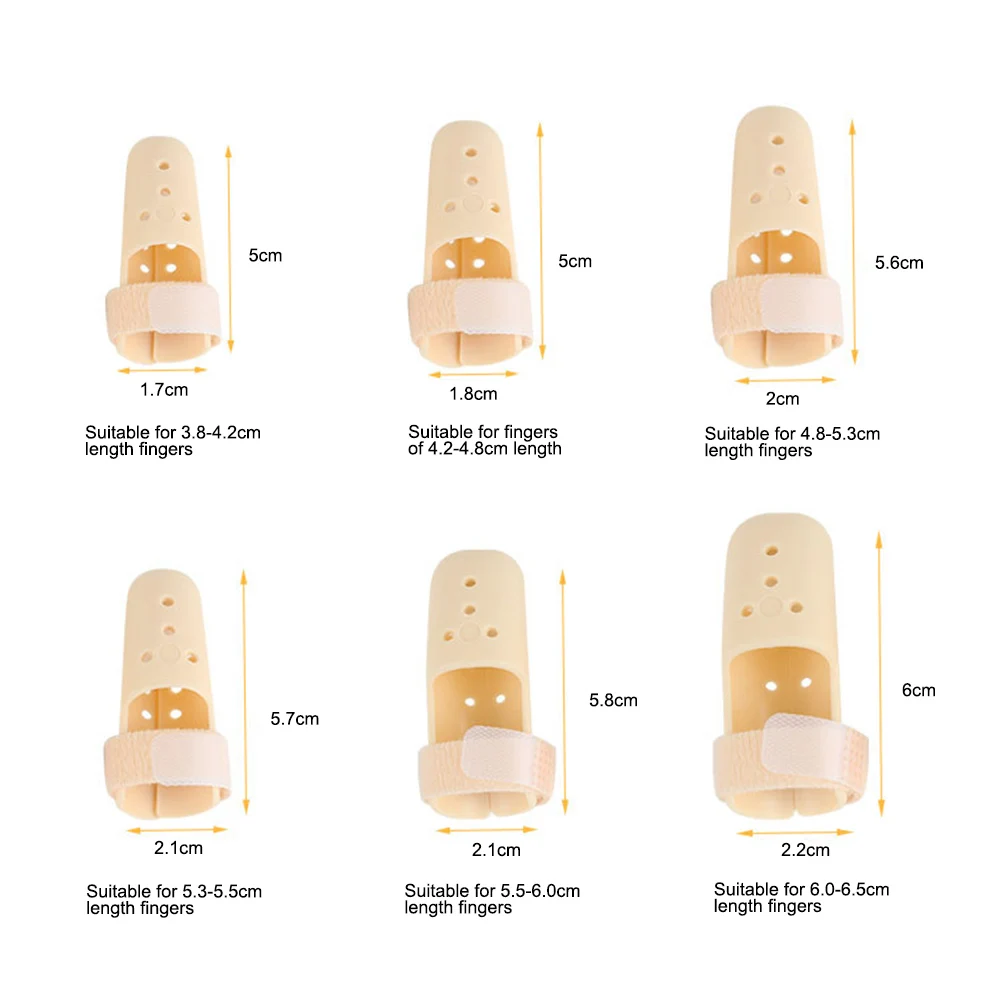 6 Pcs Finger Splint Brace Mallet Finger Protector Support for Finger Joint Pain Finger Fracture Protection Brace Corrector set