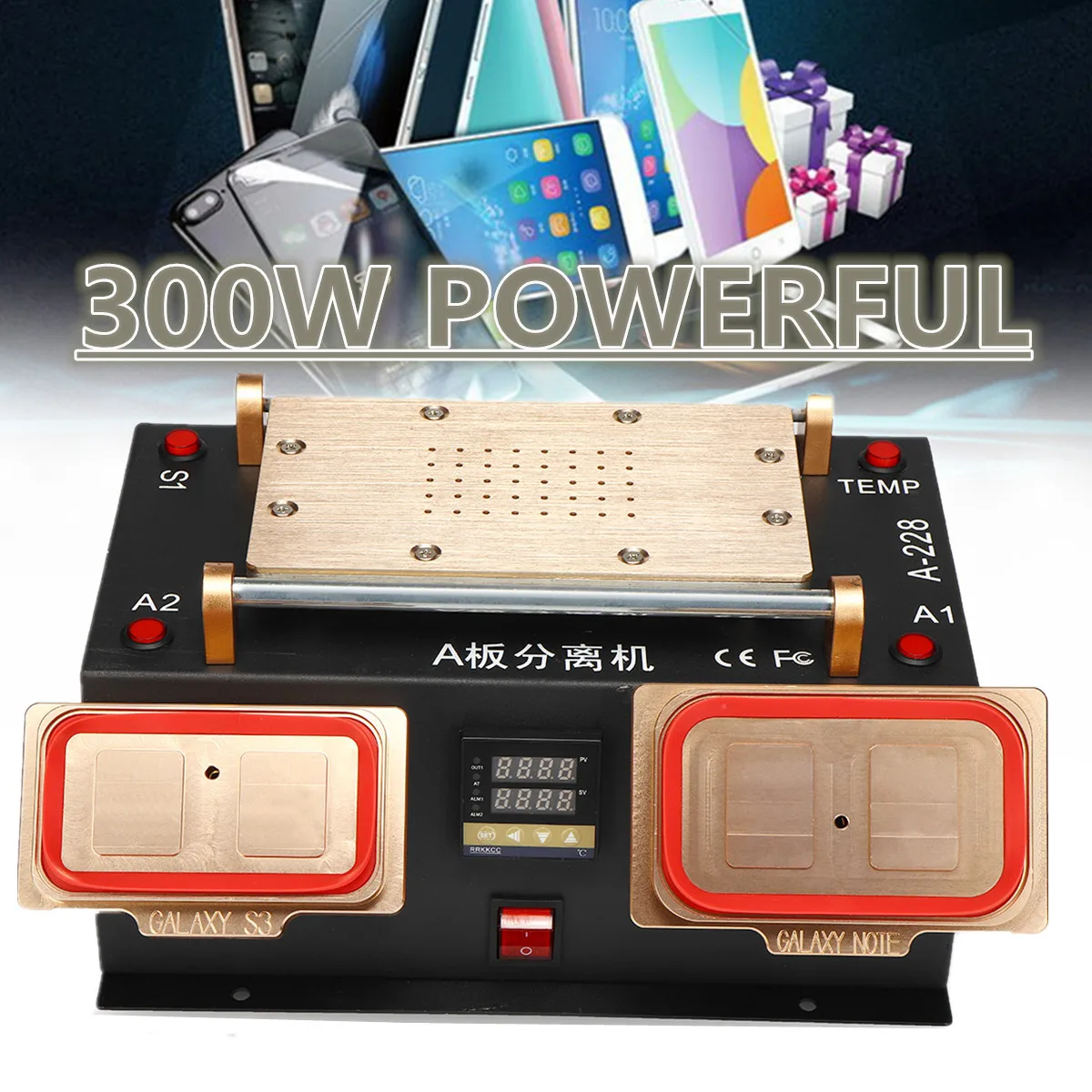 

LCD Repair Screen Separator 3 In 1 A Frame Auto Heat Metal Plate Safety Power System Anti Static Built-in Imported Suction Pump