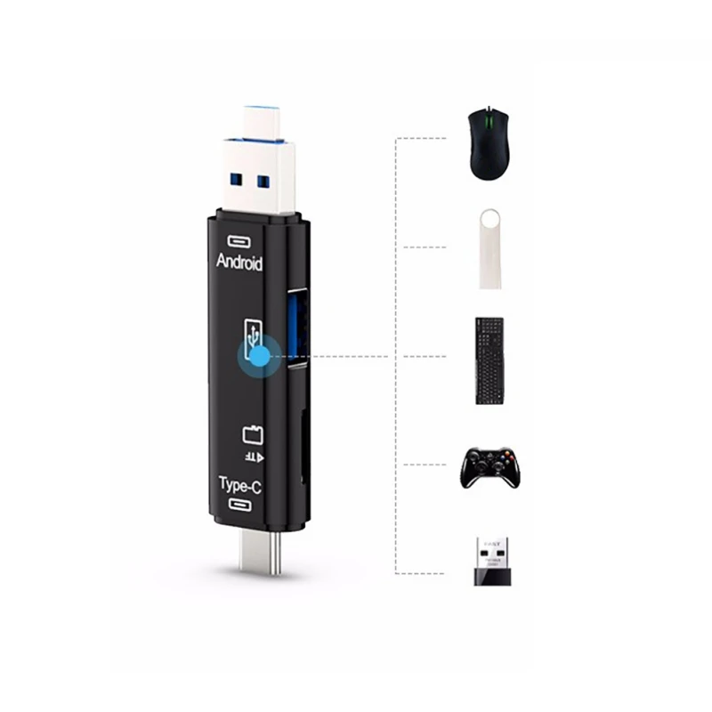 Все в 1 Usb 3,1 кард-ридер высокоскоростной SD TF Micro SD кард-ридер Тип C USB C Micro USB память OTG кард-ридер