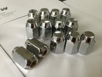 

7/16" LUG NUTS BULGE ACORN XL 13/16" HEX DRIVE CHROME of 10 PIECES